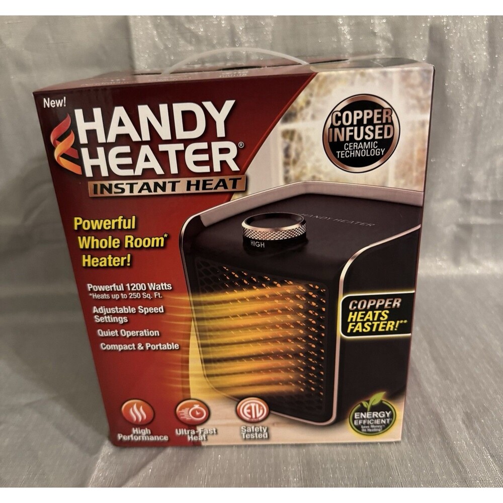 Handy Heater Pure Warmth 1200W Portable Ceramic Space Heater - Grey